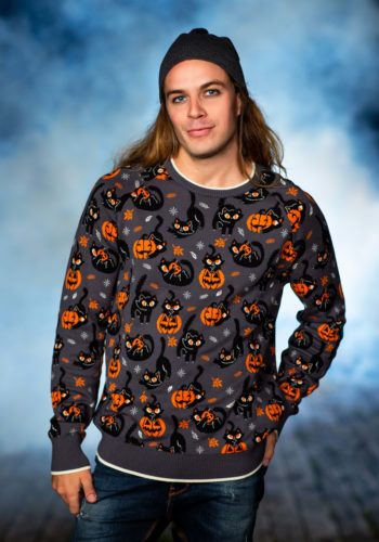 Adult Quirky Kitty Halloween Sweater