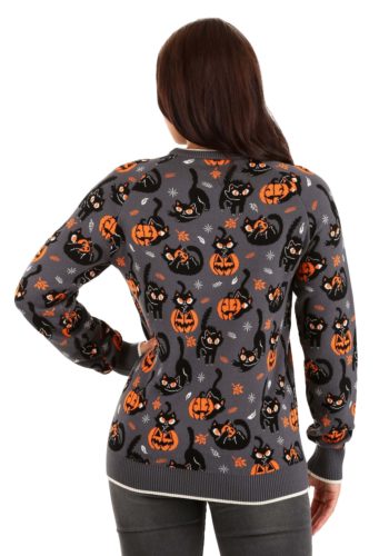 Adult Quirky Kitty Halloween Sweater