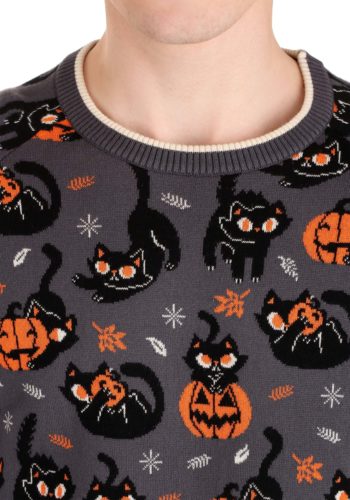 Adult Quirky Kitty Halloween Sweater