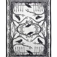 Dark Forest Raven Tablecloth