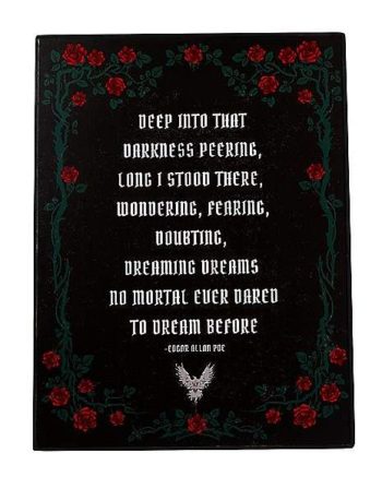 Edgar Allen Poe Poem Sign - Decorations