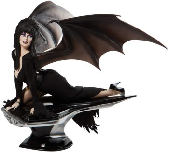 Enesco Elvira Mistress of The Dark Grand Jester Studios Deluxe 1:4 Scale Limited Edition Statue Figurine, 16 inch, Multicolor