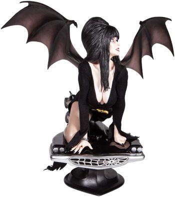 Enesco Elvira Mistress of The Dark Grand Jester Studios Deluxe 1:4 Scale Limited Edition Statue Figurine, 16 inch, Multicolor