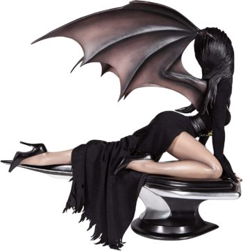 Enesco Elvira Mistress of The Dark Grand Jester Studios Deluxe 1:4 Scale Limited Edition Statue Figurine, 16 inch, Multicolor