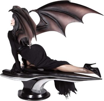 Enesco Elvira Mistress of The Dark Grand Jester Studios Deluxe 1:4 Scale Limited Edition Statue Figurine, 16 inch, Multicolor