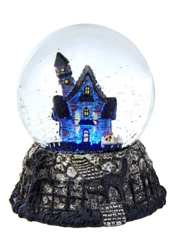 Haunted House Waterglobe with LED Light Décor