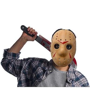 Jason Voorhees Half Mask and Machete Kit - Friday the 13th