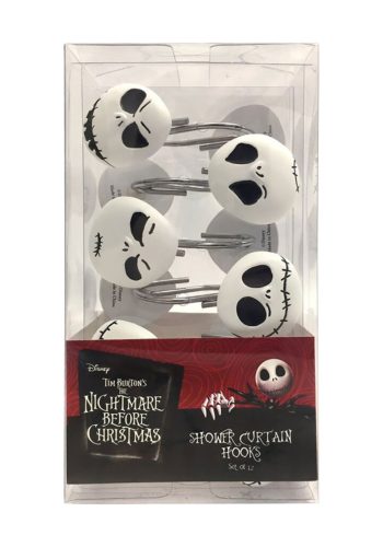 Nightmare Before Christmas Jack Skellington 12 Piece Shower Curtain Hooks