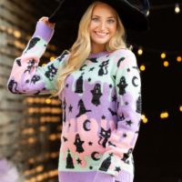 Pastel Halloween Sweater for Adults