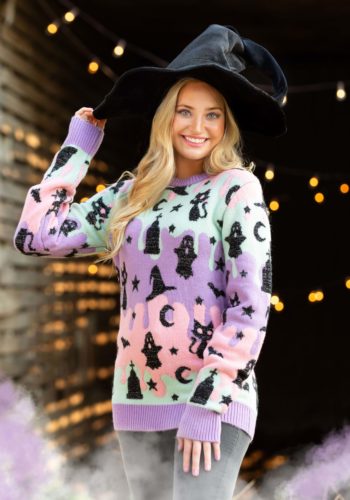 Pastel Halloween Sweater for Adults