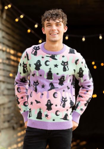 Pastel Halloween Sweater for Adults