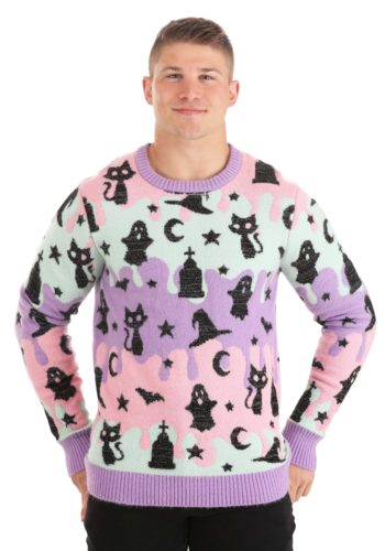 Pastel Halloween Sweater for Adults