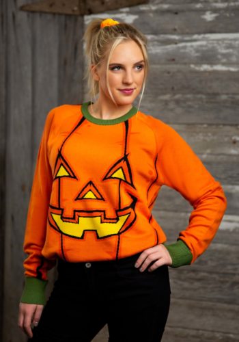 Pumpkin Halloween Sweater for Adults