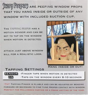 Scary Peeper Electronic Tapping Window Halloween Decoration