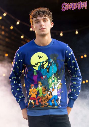 Scooby-Doo Glow-in-the-Dark Halloween Sweatshirt for Adults