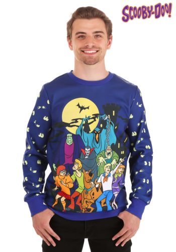 Scooby-Doo Glow-in-the-Dark Halloween Sweatshirt for Adults