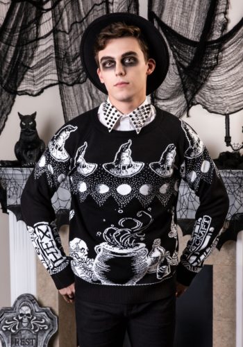 Witch Spellcraft and Curios Halloween Sweater for Adults