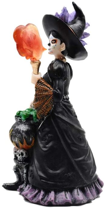 Comfy Hour Fairyland Collection 8", Witch from The Day of The Dead, La Calavera Catrina, Día de Muertos, Halloween Figurine, Polyresin