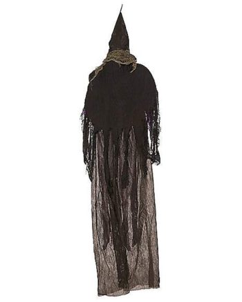 5 ft Light Up Hanging Skull Witch - Decorations