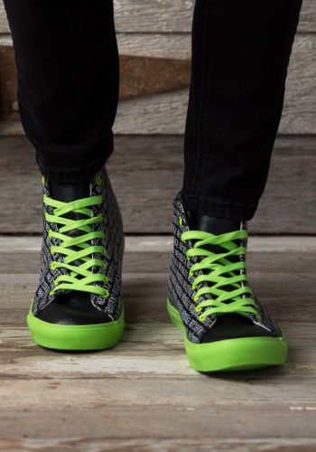 Adult's Beetlejuice Printed Logo Hi-Top Sneakers