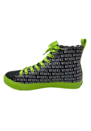 Adult's Beetlejuice Printed Logo Hi-Top Sneakers