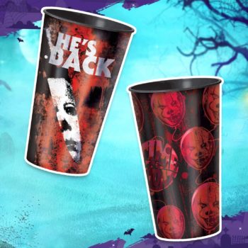 Amscan Horror Movie Cups Bundle | 3-Pack, 32oz. Each | Halloween Party Supplies, Horror Movie Marathon | Officially Licensed by Amscan