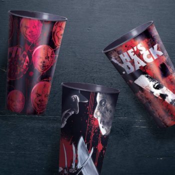 Amscan Horror Movie Cups Bundle | 3-Pack, 32oz. Each | Halloween Party Supplies, Horror Movie Marathon | Officially Licensed by Amscan