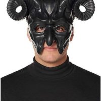 Black Horror Devil Half Mask