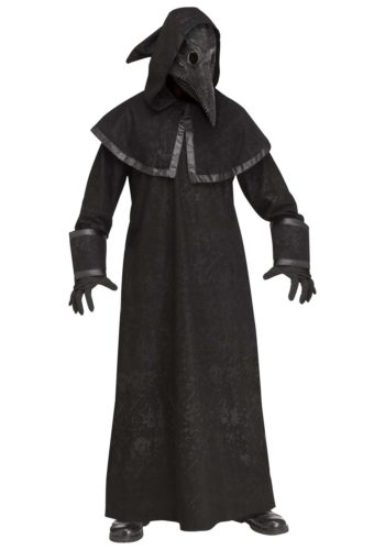 Black Plague Doctor Costume for Adults