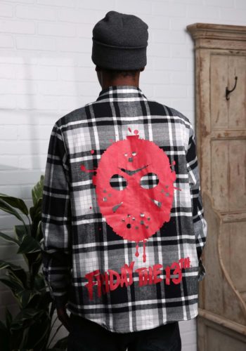 Cakeworthy Friday the 13th Flannel Long Sleeve Shirt for Adults