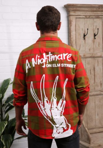 Cakeworthy Nightmare on Elm Street Flannel Long Sleeve Shirt for Adults