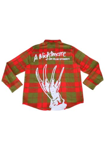 Cakeworthy Nightmare on Elm Street Flannel Long Sleeve Shirt for Adults