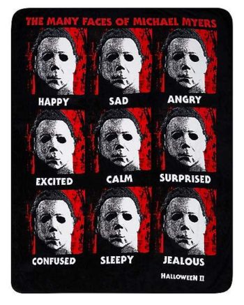 Faces of Michael Myers Fleece Blanket - Halloween