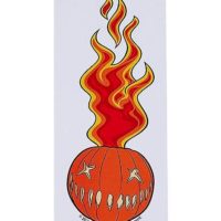 Flaming Pumpkin Decal - Trick 'r Treat