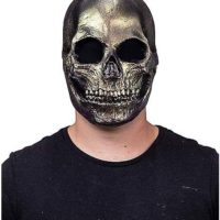 Metallic Gold Skull Full Mask