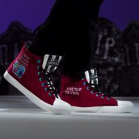 Unisex Beetlejuice Recently Deceased Maroon Sneakers