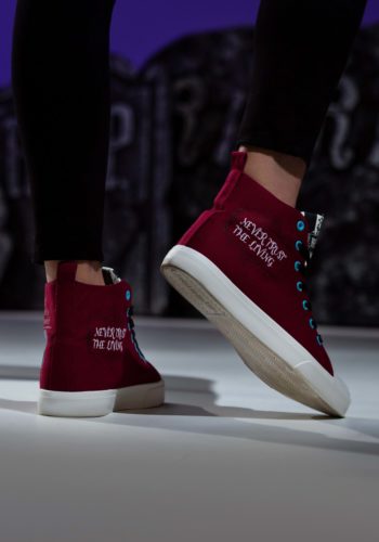 Unisex Beetlejuice Recently Deceased Maroon Sneakers