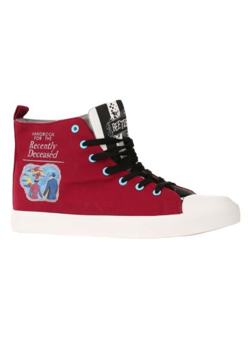 Unisex Beetlejuice Recently Deceased Maroon Sneakers