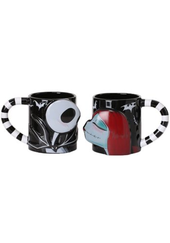 2 Piece Nightmare Before Christmas Jack and Sally Mug Set