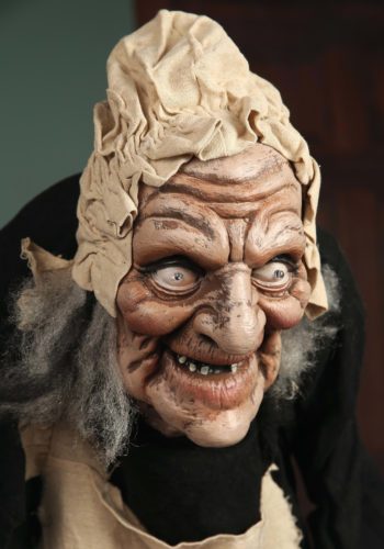 5 Foot Animatronic Greeter Old Lady Hag Decoration