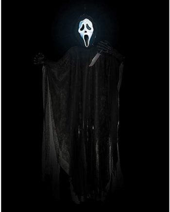 5 Ft Light-Up Ghost Face (R) Hanging Prop - Decorations