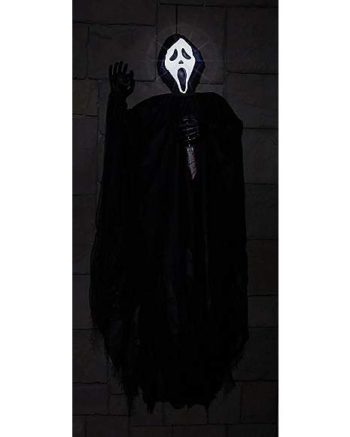 5 Ft Light-Up Ghost Face (R) Hanging Prop - Decorations