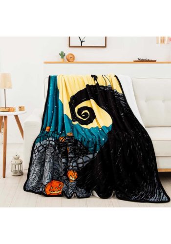 Disney Nightmare Before Christmas Starry Night Oversized Silk Touch Sherpa Throw