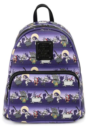 Loungefly Tim Burton Nightmare Before Christmas Halloween Line Mini Backpack