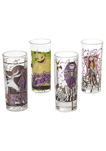 Nightmare Before Christmas 4 Piece Character Glass Set