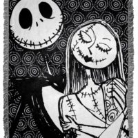 Nightmare Before Christmas Love Noir Jacquard Throw Blanket