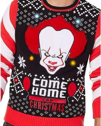 Light-Up Floatmas Pennywise Ugly Christmas Sweater - It