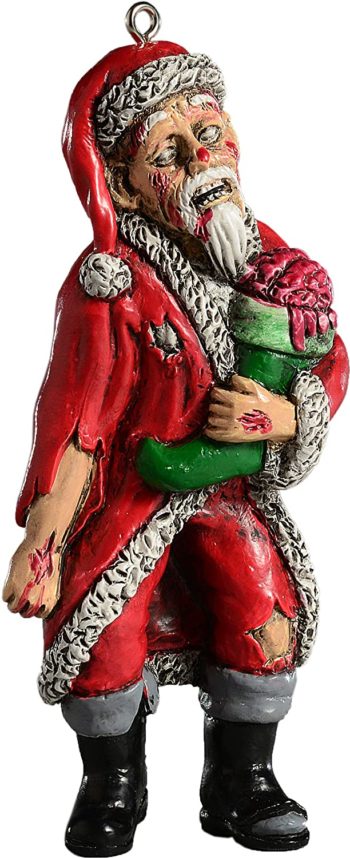 HorrorNaments Zombie Santa Horror Ornament - Scary Prop and Decoration for Halloween, Christmas, Parties and Events