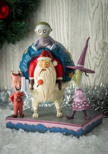 Nightmare Before Christmas Lock, Shock, & Barrel with Santa Statue