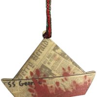 SS Georgie Boat Scary Clown Horror Movie Laser Engraved Printed Wooden Christmas Ornament Gift Seasonal Decoration, for Him, for Her, for Boys, for Girls, for Husband, for Wife, for Them, for Men,